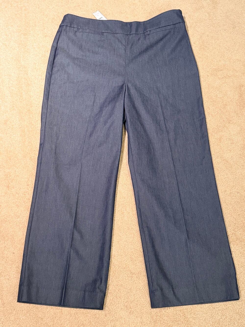 Talbots Women's Pants Size 12 Blue Stretch Dress Trousers Workwear NWT $119
